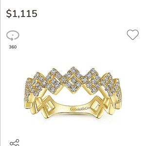 DIAMOND RING Gabriel & Co 14k Gold & diamond ring